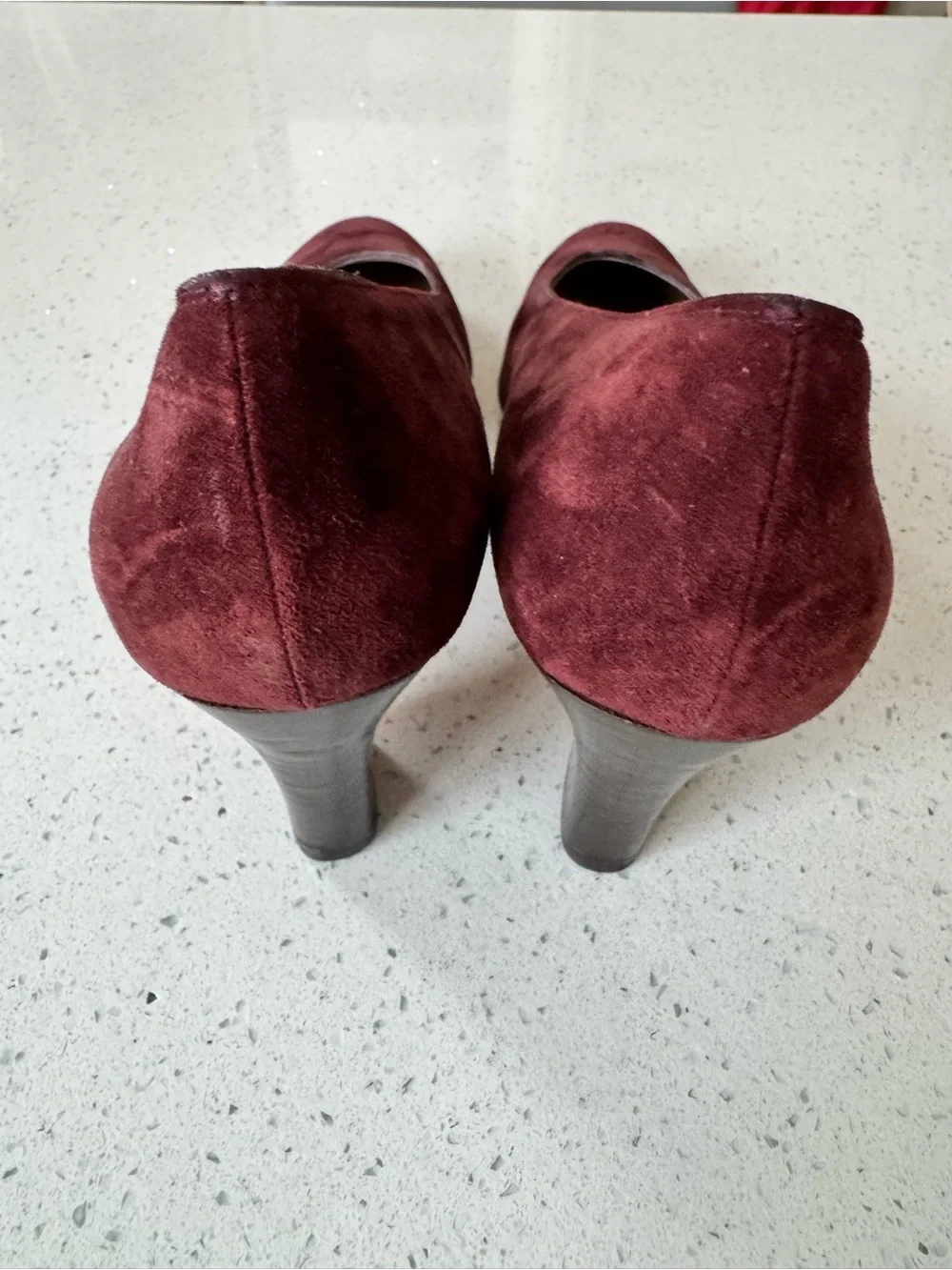 Salvatore Ferragamo Women's Burgundy Suede Pumps vintage Size 10AA